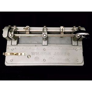 Vintage Wilson Jones Hummer Heavy Duty Metal Adjustable 3 Three Hole Punch